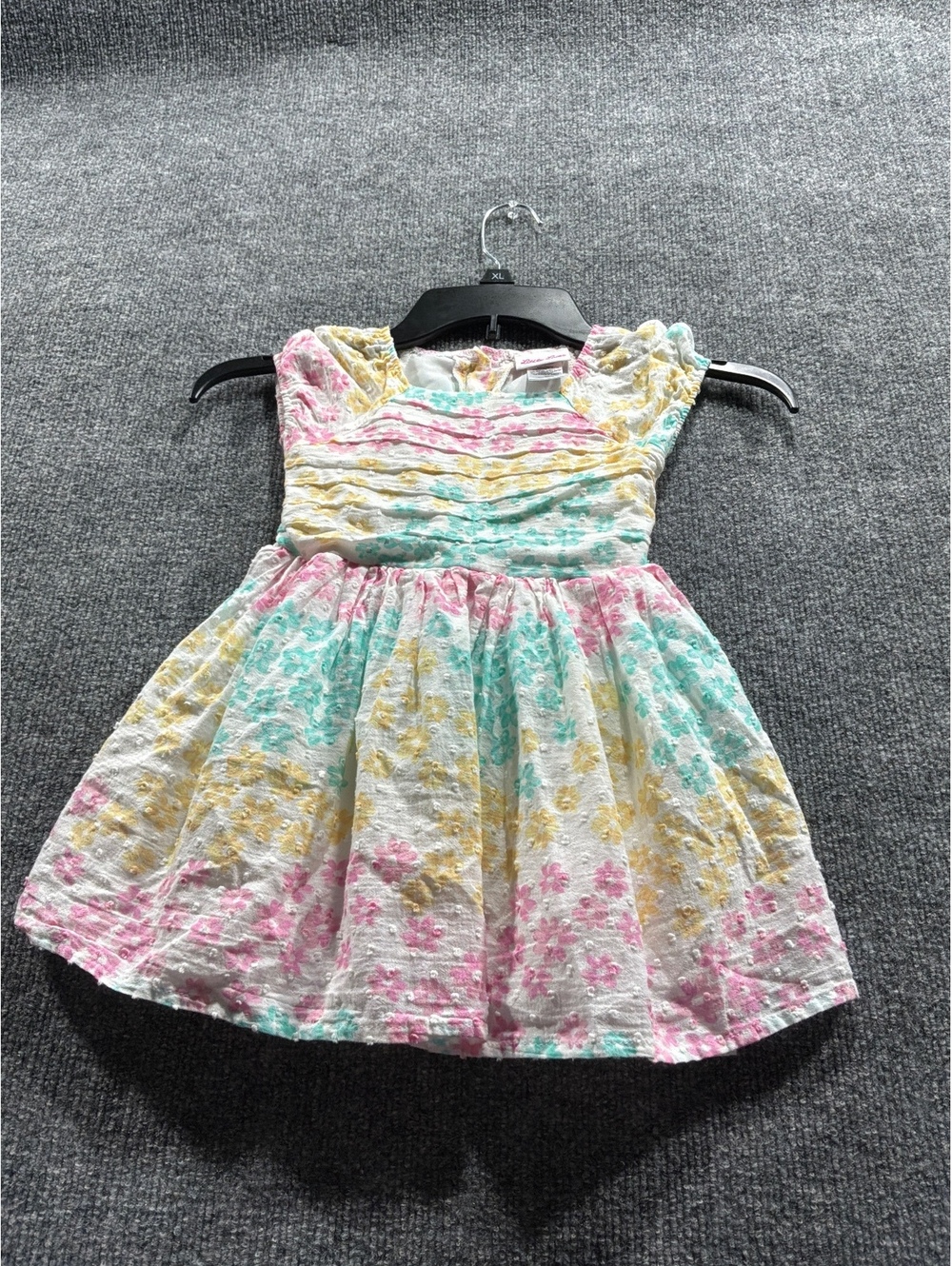 Little Lass Girls' Floral Dress with Tulle Underskirt, Size 3T